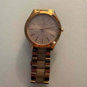 Michael Kors Rose Gold Tone Stainless Steel Bracelet Watch